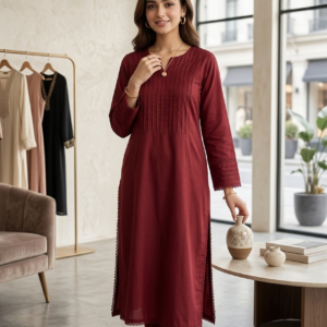 Burgundy 2-Piece Solid Co-Ord Set